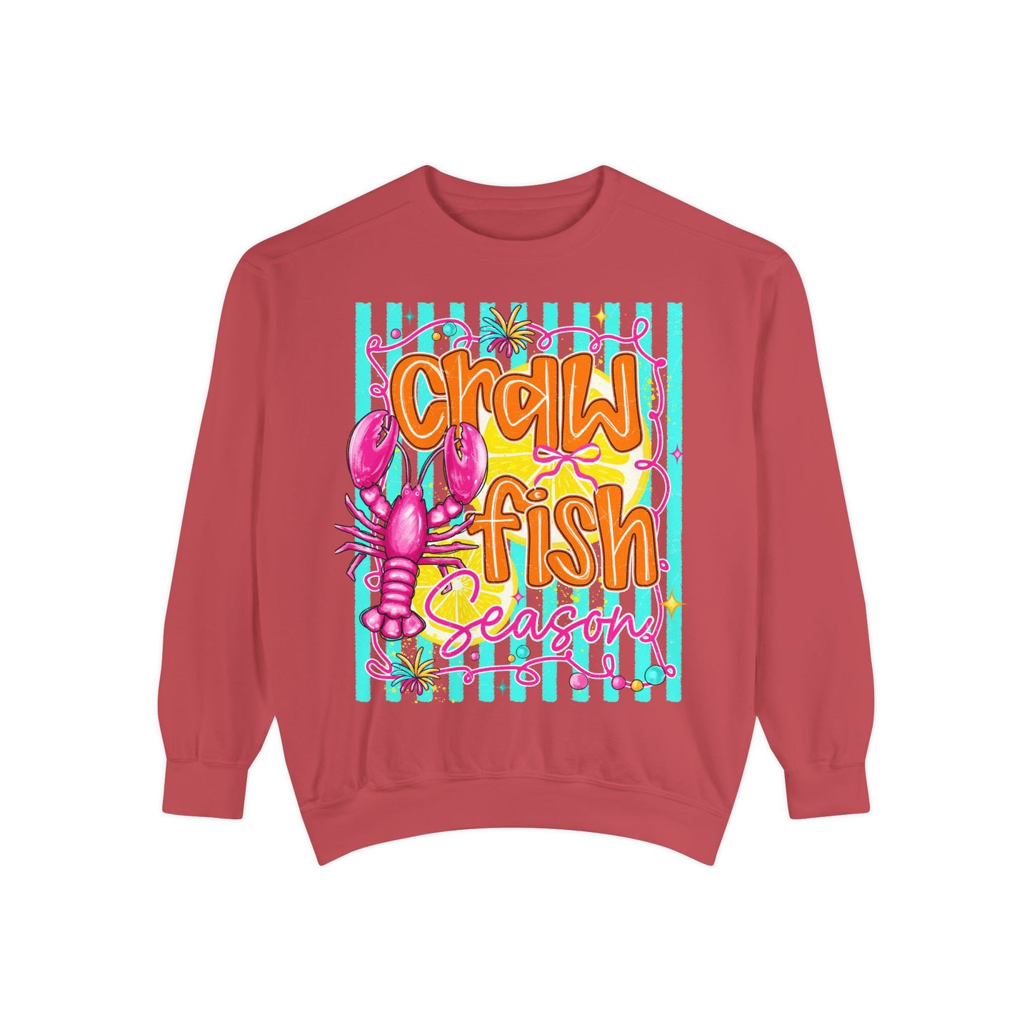 Crawfish Season Sweatshirt — Coastal Cajun Seafood Lover Pullover