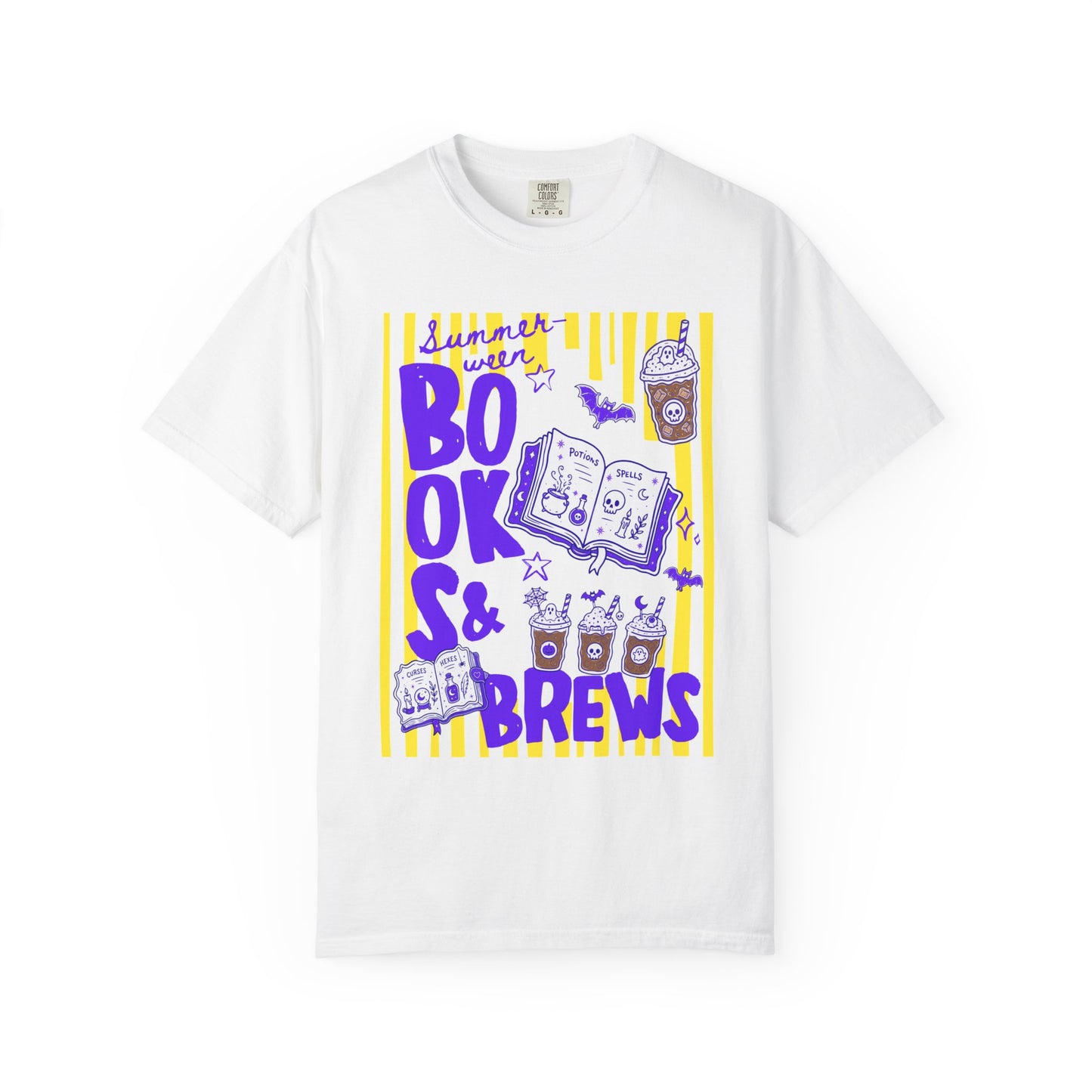 Books & Brews T-Shirt — Coffee Lover Reading Graphic Tee