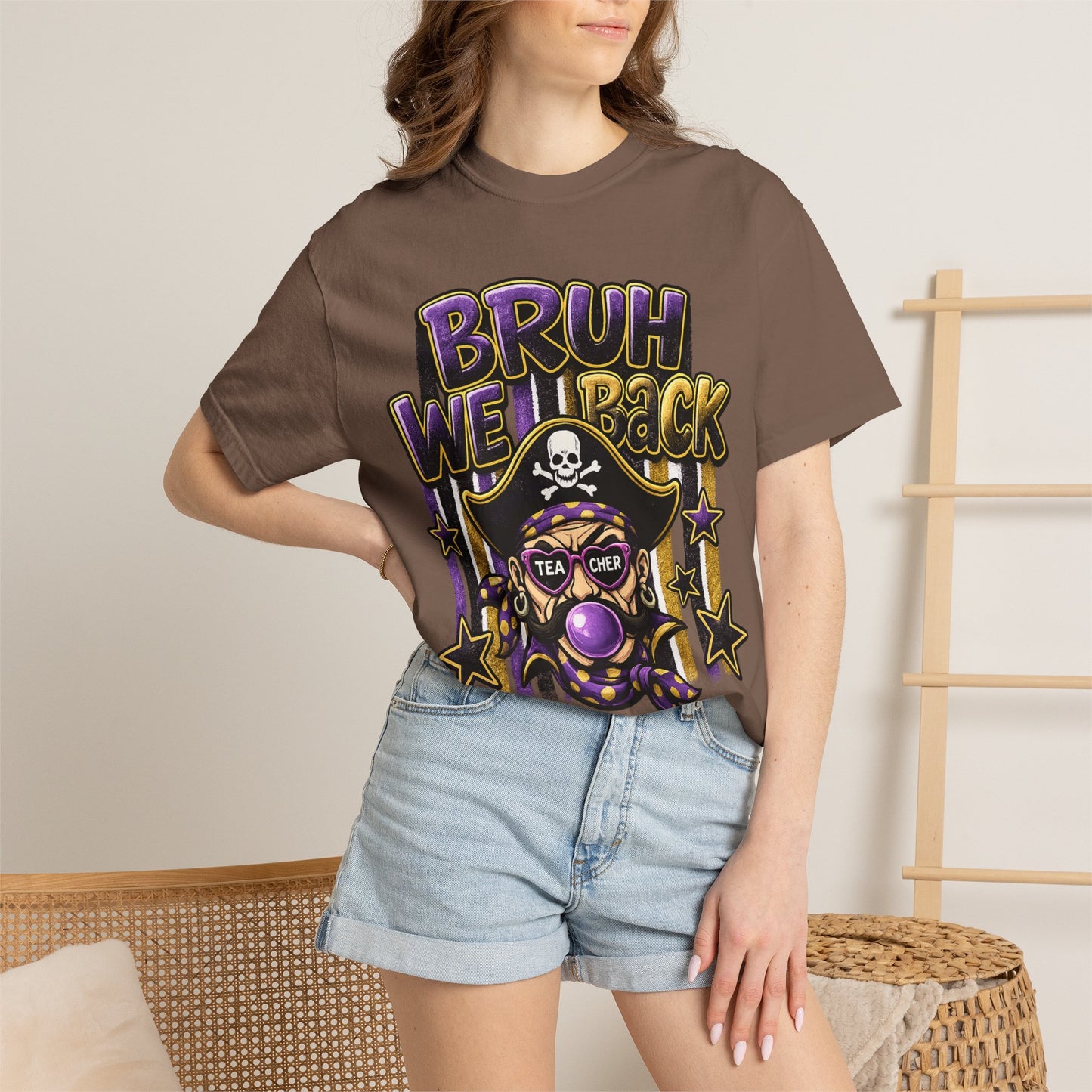 Bruh We Back Pirate Graphic Tshirt