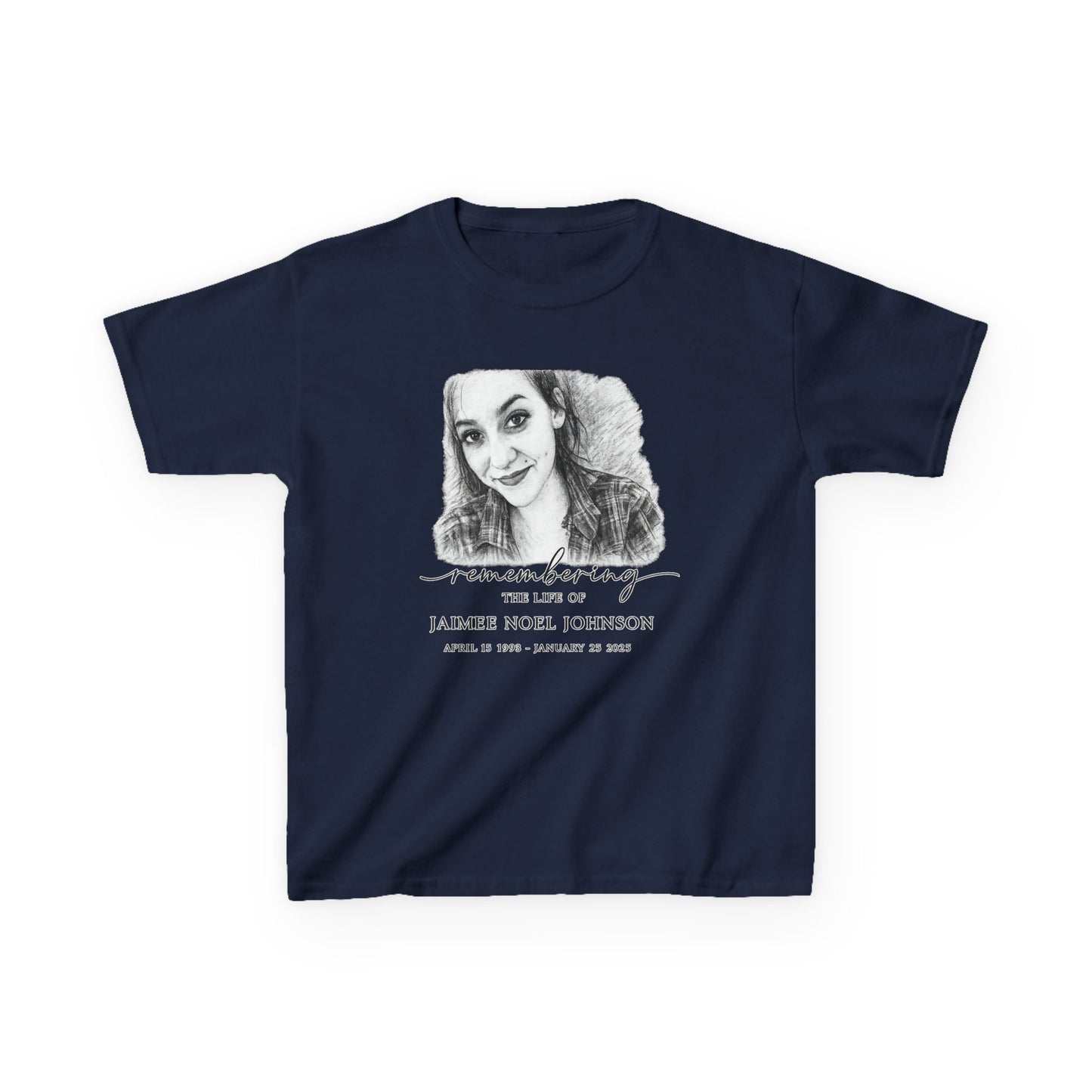 Memorial Kids Tee — "Remembering" Personalized Photo Tribute