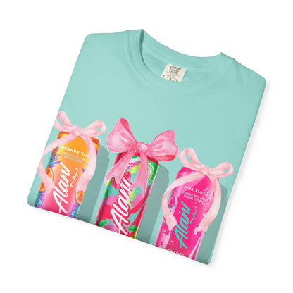 Aloha Soda Trio T-Shirt — Tropical Pink Beverage Graphic Tee