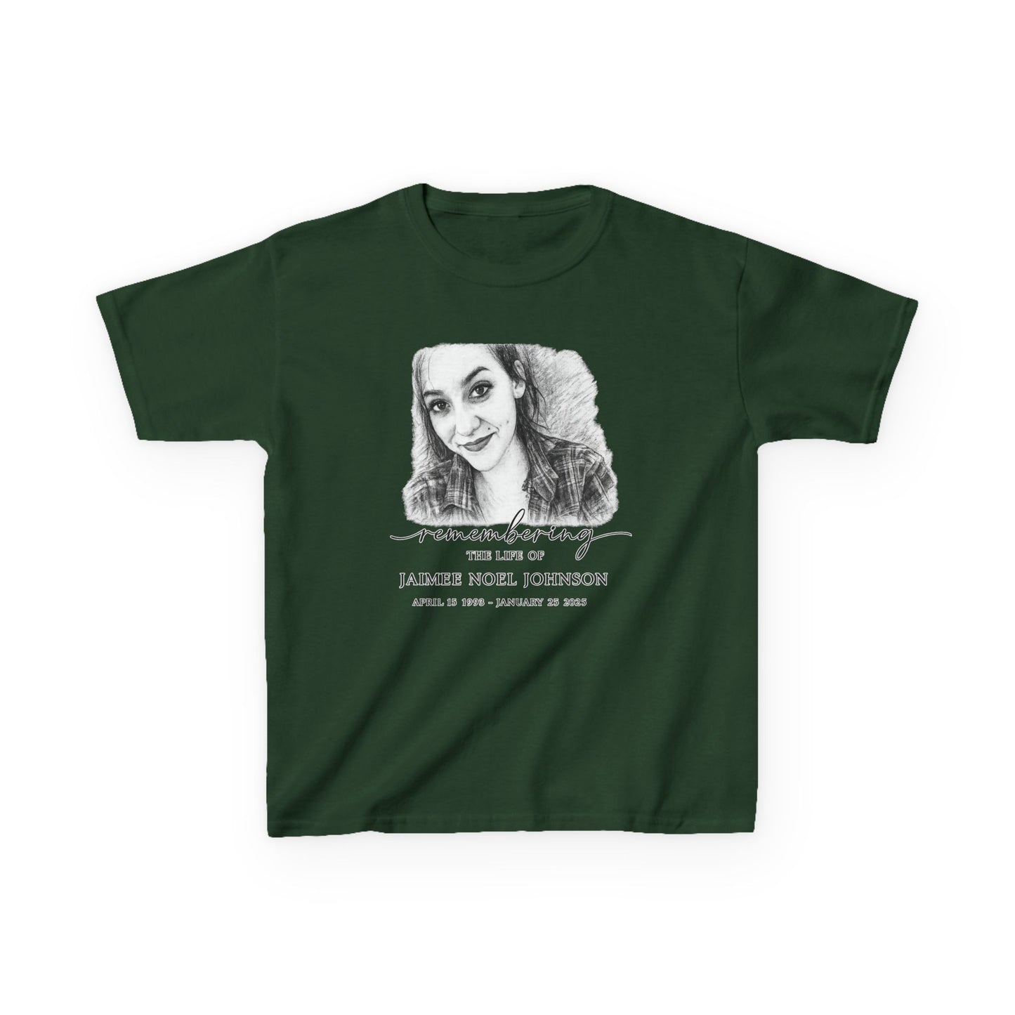Memorial Kids Tee — "Remembering" Personalized Photo Tribute
