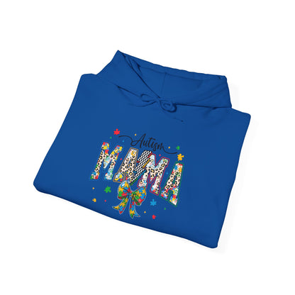 Mama Floral Ribbon Hoodie — Personalized "Mama" Design with Awareness Bow