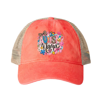 Women's Washed Mesh-Back Cap Autism Mama