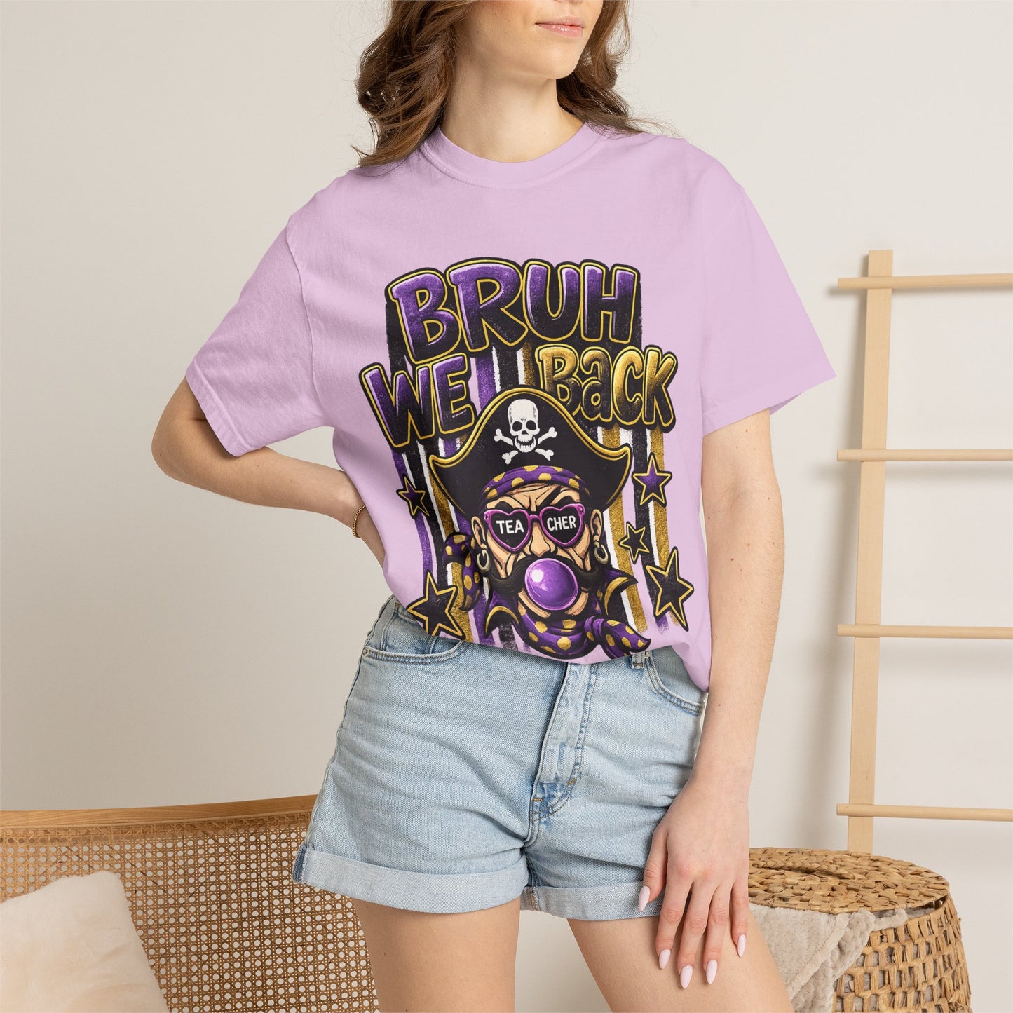 Bruh We Back Pirate Graphic Tshirt