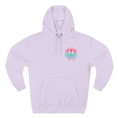 Gettin' Tipsy Camper Hoodie — Retro Pastel Camping Graphic Fleece