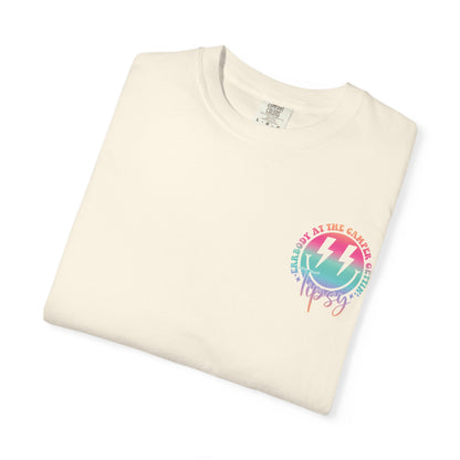 Gettin' Tipsy Camper T-Shirt — Retro Rainbow Camping Tee