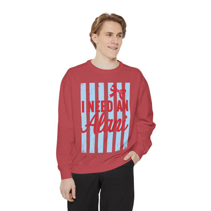 I Need An Alani Sweatshirt - Cute Striped Graphic Crewneck
