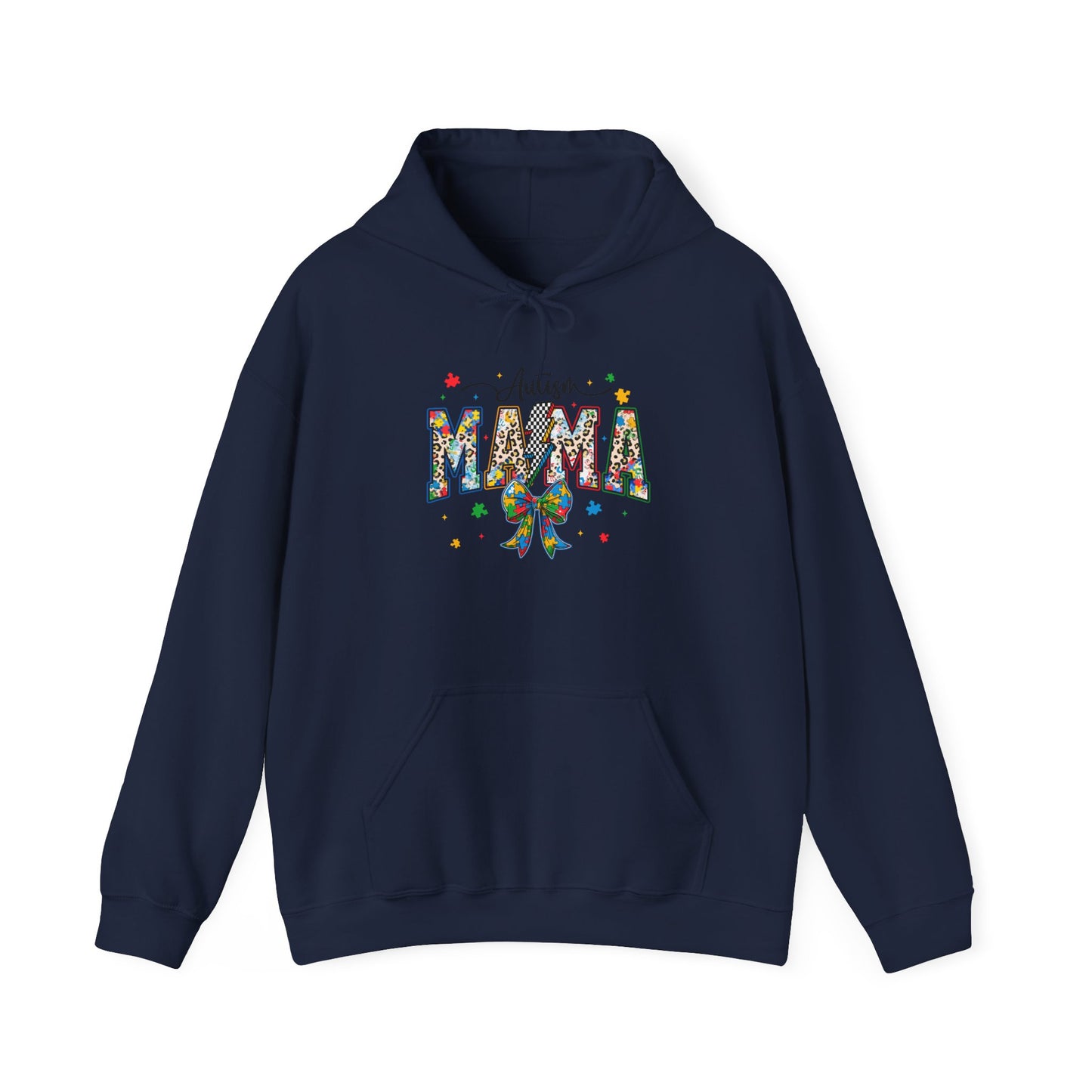 Mama Floral Ribbon Hoodie — Personalized "Mama" Design with Awareness Bow