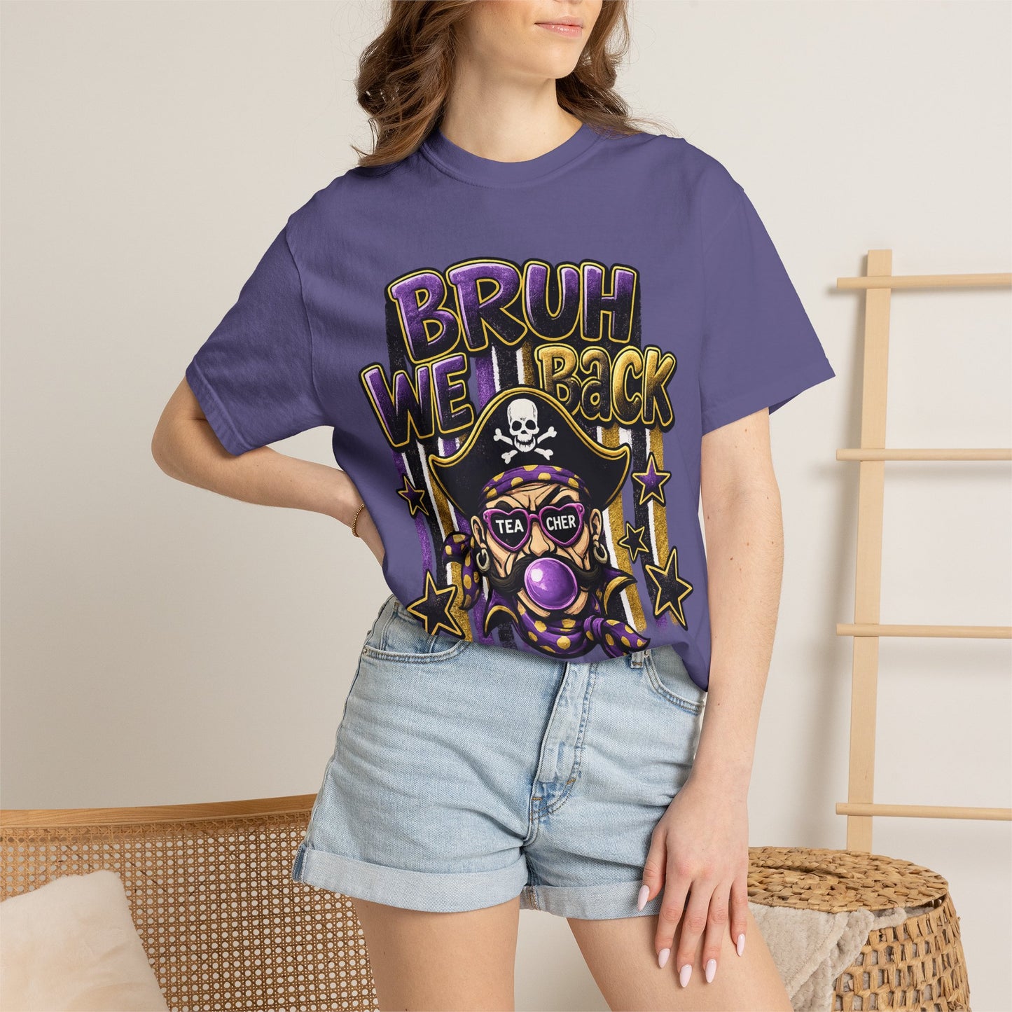 Bruh We Back Pirate Graphic Tshirt