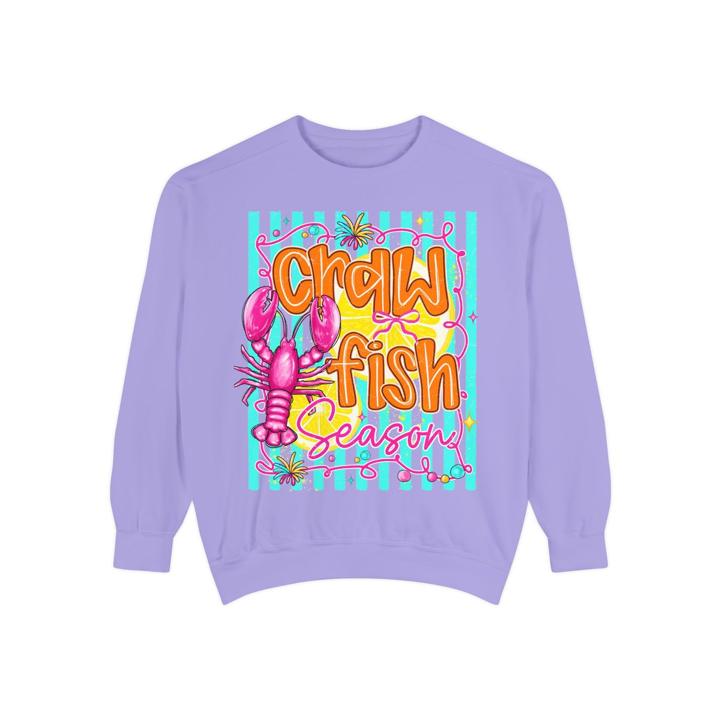 Crawfish Season Sweatshirt — Coastal Cajun Seafood Lover Pullover