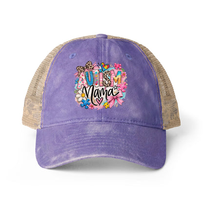 Women's Washed Mesh-Back Cap Autism Mama