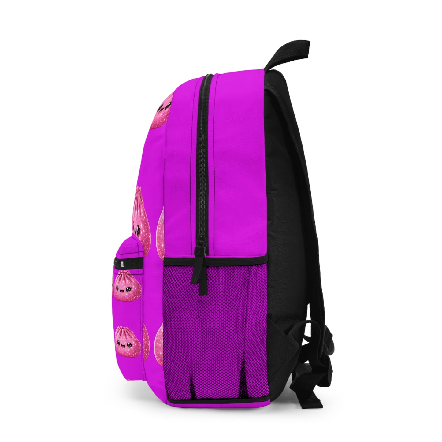 Pink Dumpling Backpack — Cute Emoji School Bag