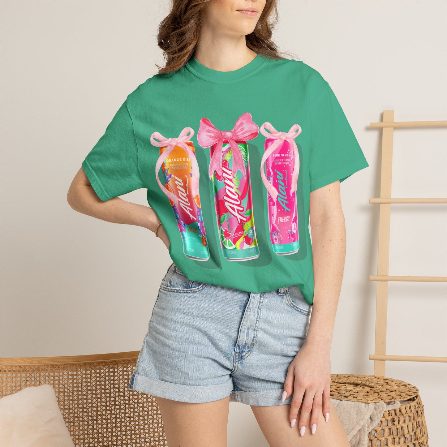 Aloha Soda Trio T-Shirt — Tropical Pink Beverage Graphic Tee