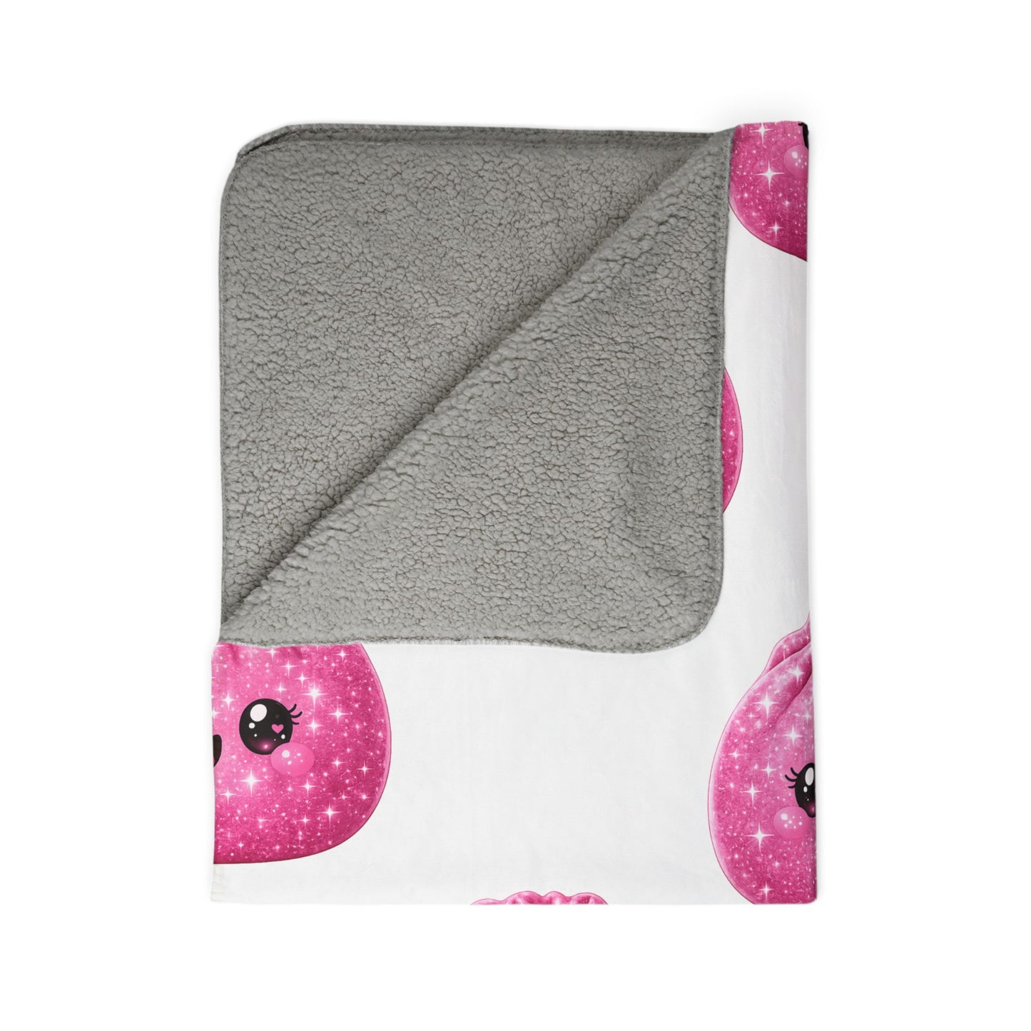 Pink Dumpling Sherpa Blanket — Cute Plush Fleece Throw for Kids & Cozy Gifts