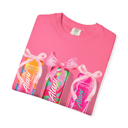 Aloha Soda Trio T-Shirt — Tropical Pink Beverage Graphic Tee