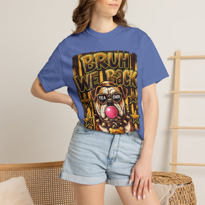 Bruh We Back Bulldog Graphic Tee — Teacher Bubblegum Bulldog T-Shirt