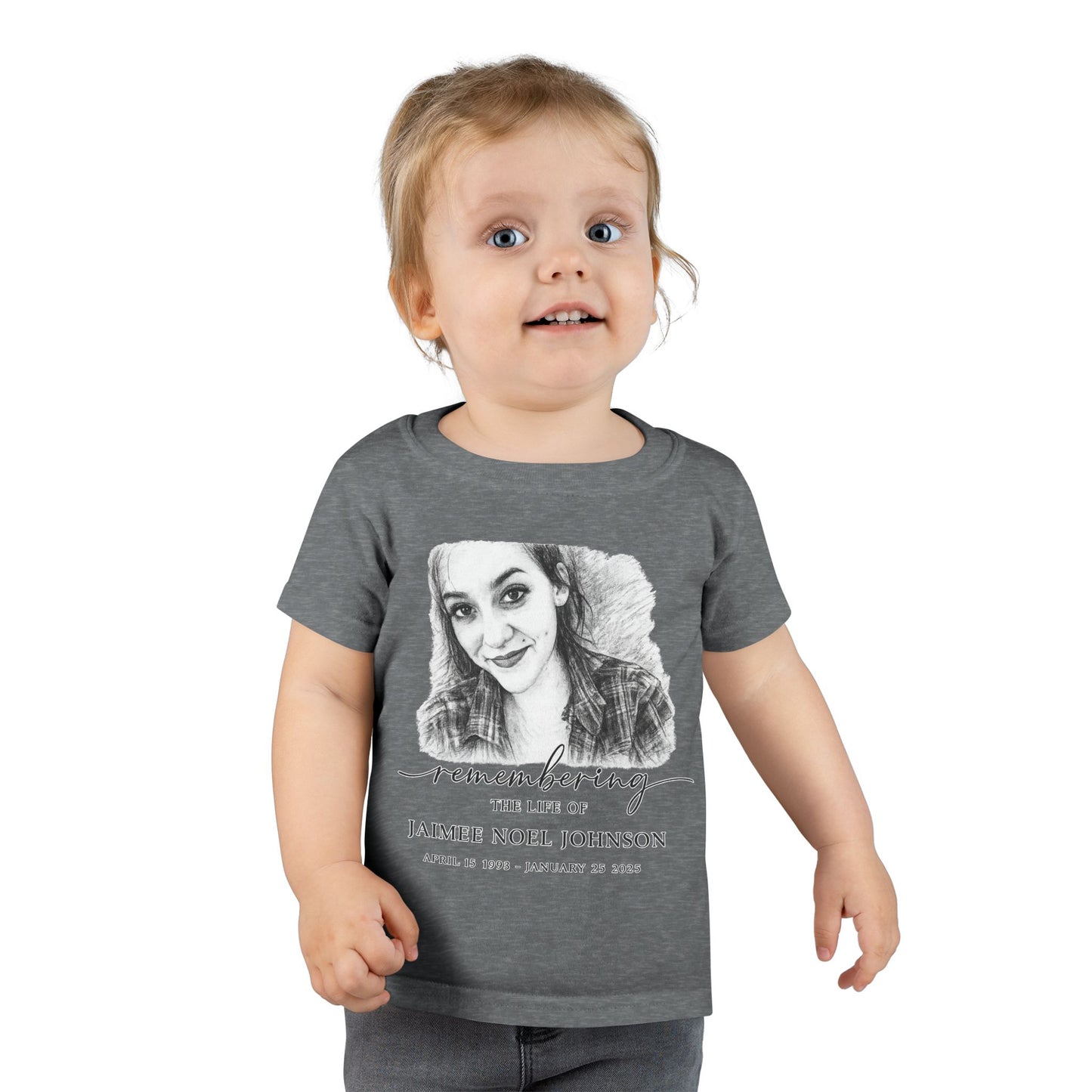 Toddler T-Shirt — Memorial Photo Tribute Tee (Custom Photo & Name)