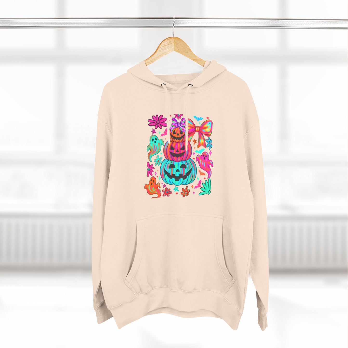 Colorful Pumpkin Hoodie — Cute Halloween Graphic Pullover