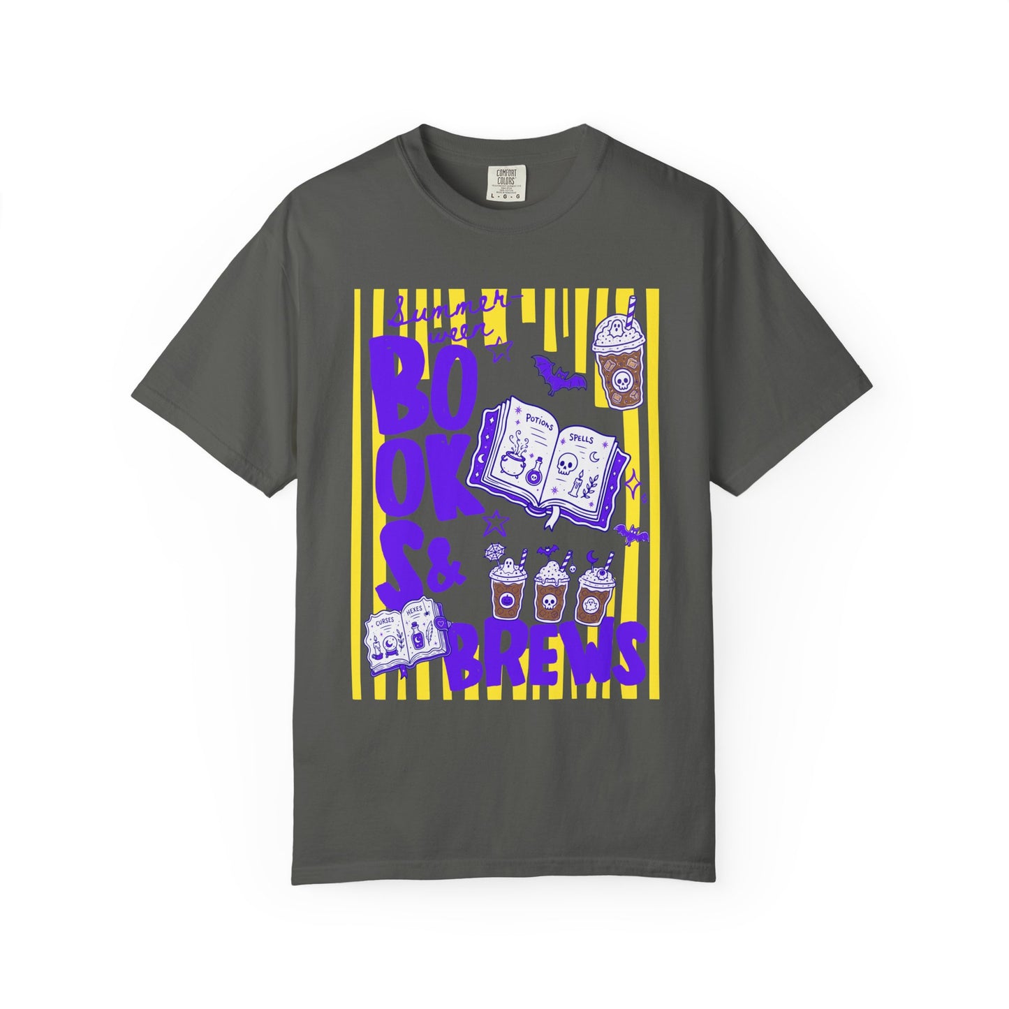 Books & Brews T-Shirt — Coffee Lover Reading Graphic Tee