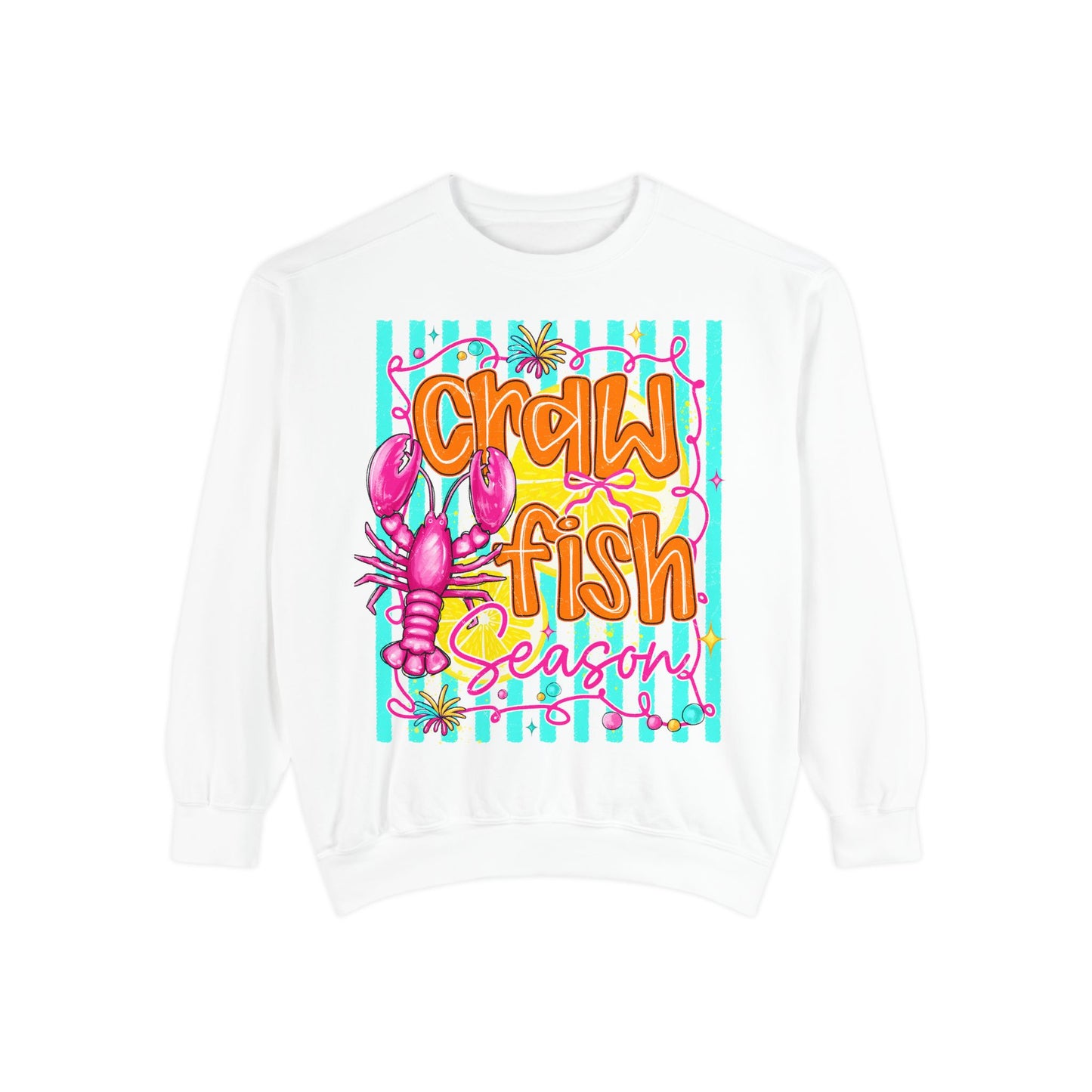 Crawfish Season Sweatshirt — Coastal Cajun Seafood Lover Pullover