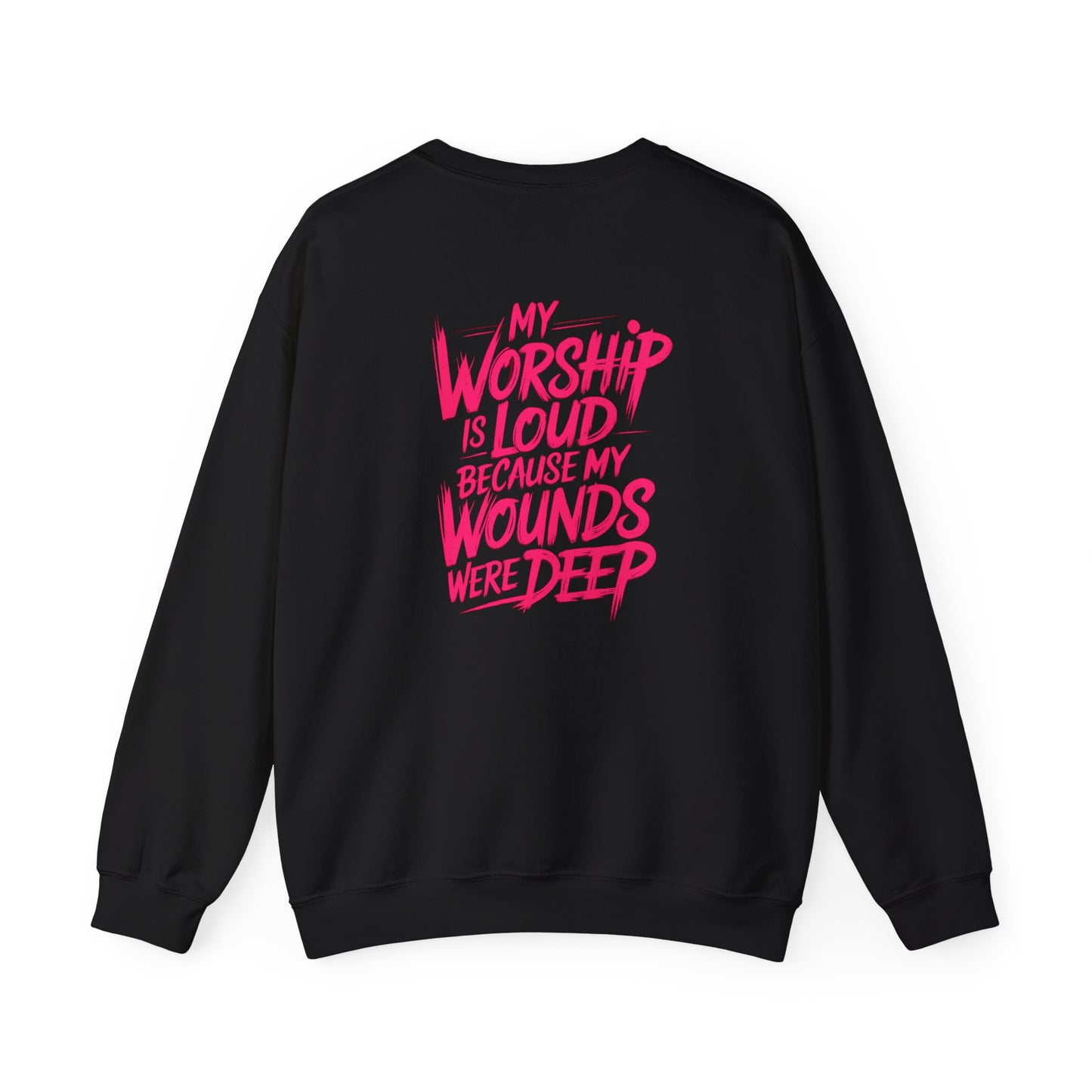 Worship Is Loud Crewneck Sweatshirt — Christian Faith Graphic