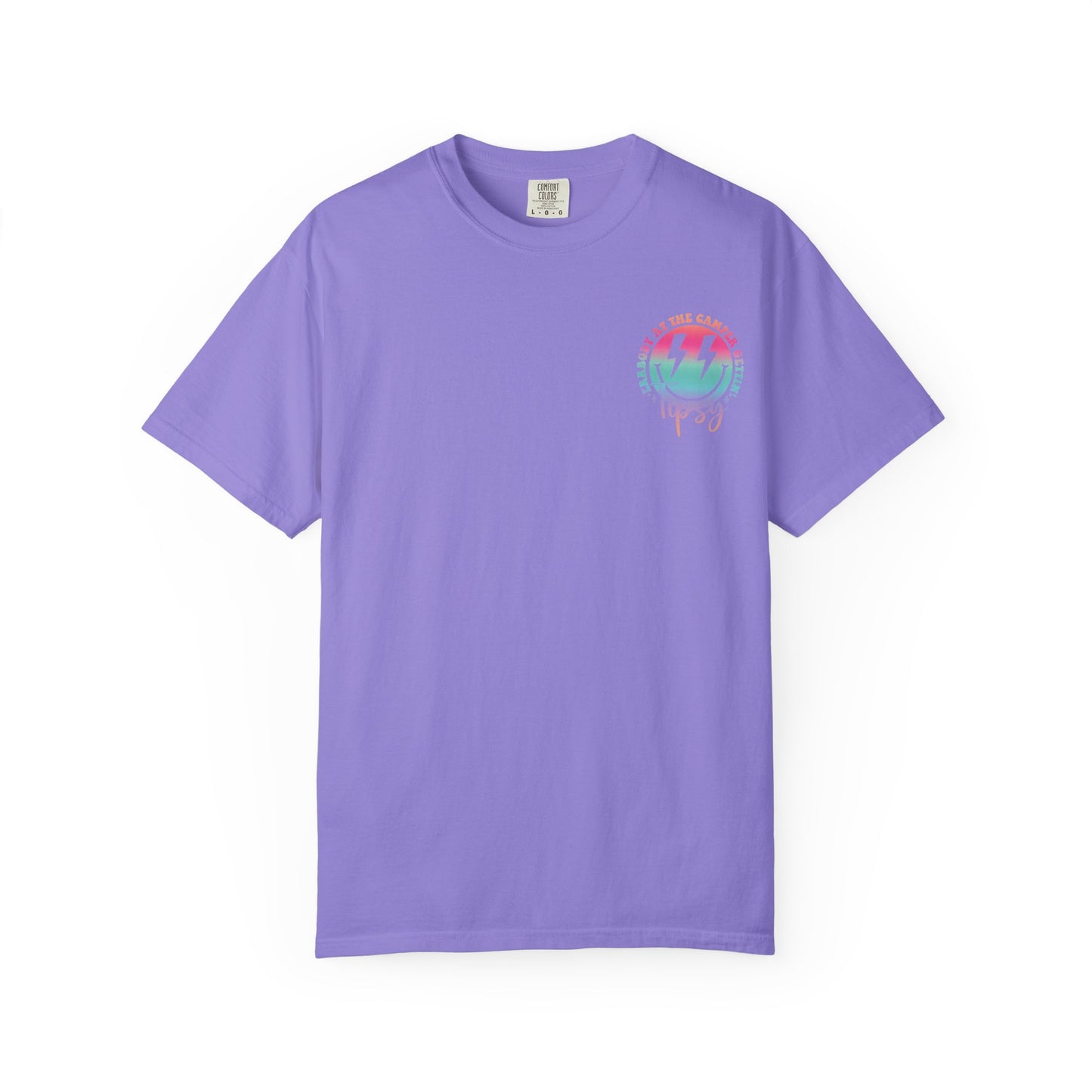 Gettin' Tipsy Camper T-Shirt — Retro Rainbow Camping Tee