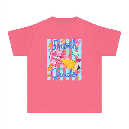 Fourth Grade Youth T‑Shirt — Cute School Supplies Back to School Tee