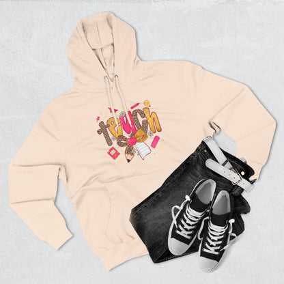 Teacher Cute Graphic Hoodie — "Teach" School Supplies Design