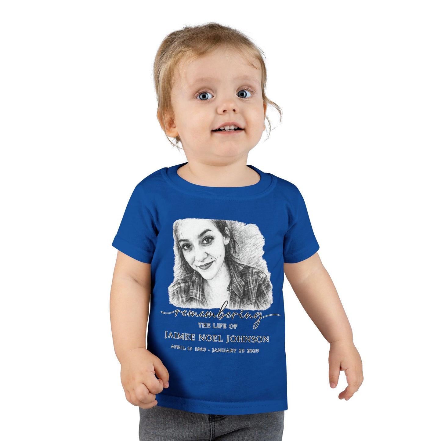 Toddler T-Shirt — Memorial Photo Tribute Tee (Custom Photo & Name)