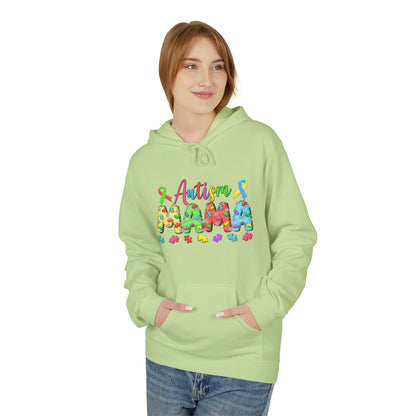 Autism Mama Hoodie — Colorful Puzzle-Print Mom Sweatshirt