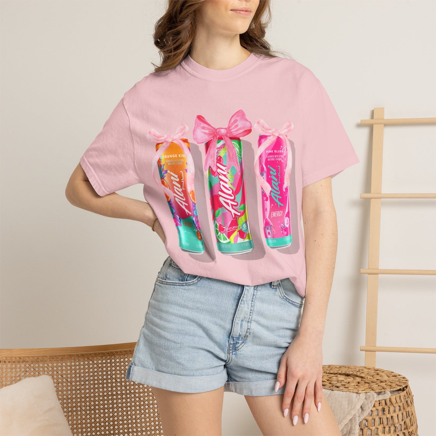 Aloha Soda Trio T-Shirt — Tropical Pink Beverage Graphic Tee