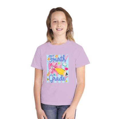 Fourth Grade Youth T‑Shirt — Cute School Supplies Back to School Tee