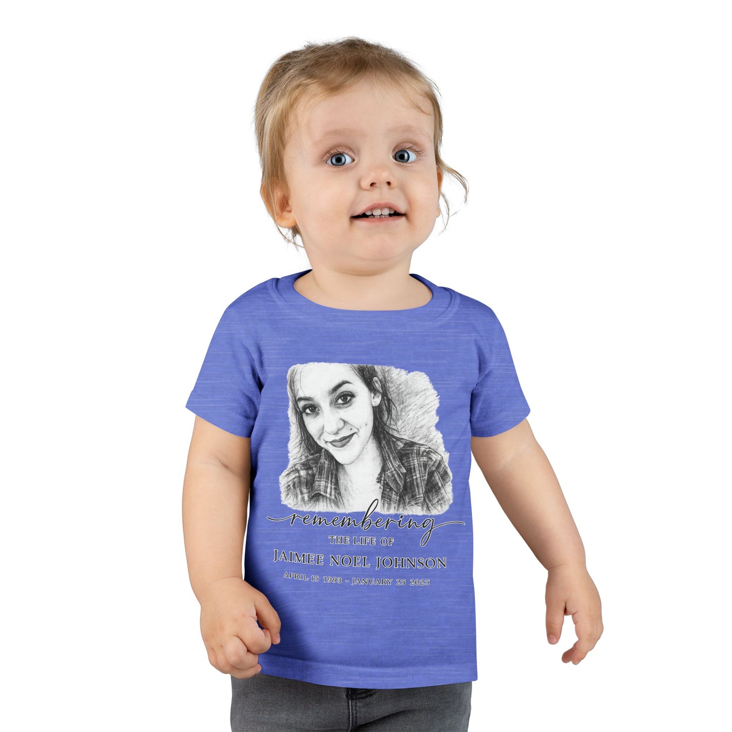 Toddler T-Shirt — Memorial Photo Tribute Tee (Custom Photo & Name)