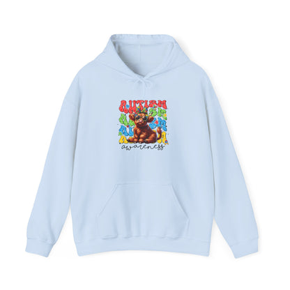 Autism Awareness Hoodie – Colorful Cow "Autism Awareness" Design