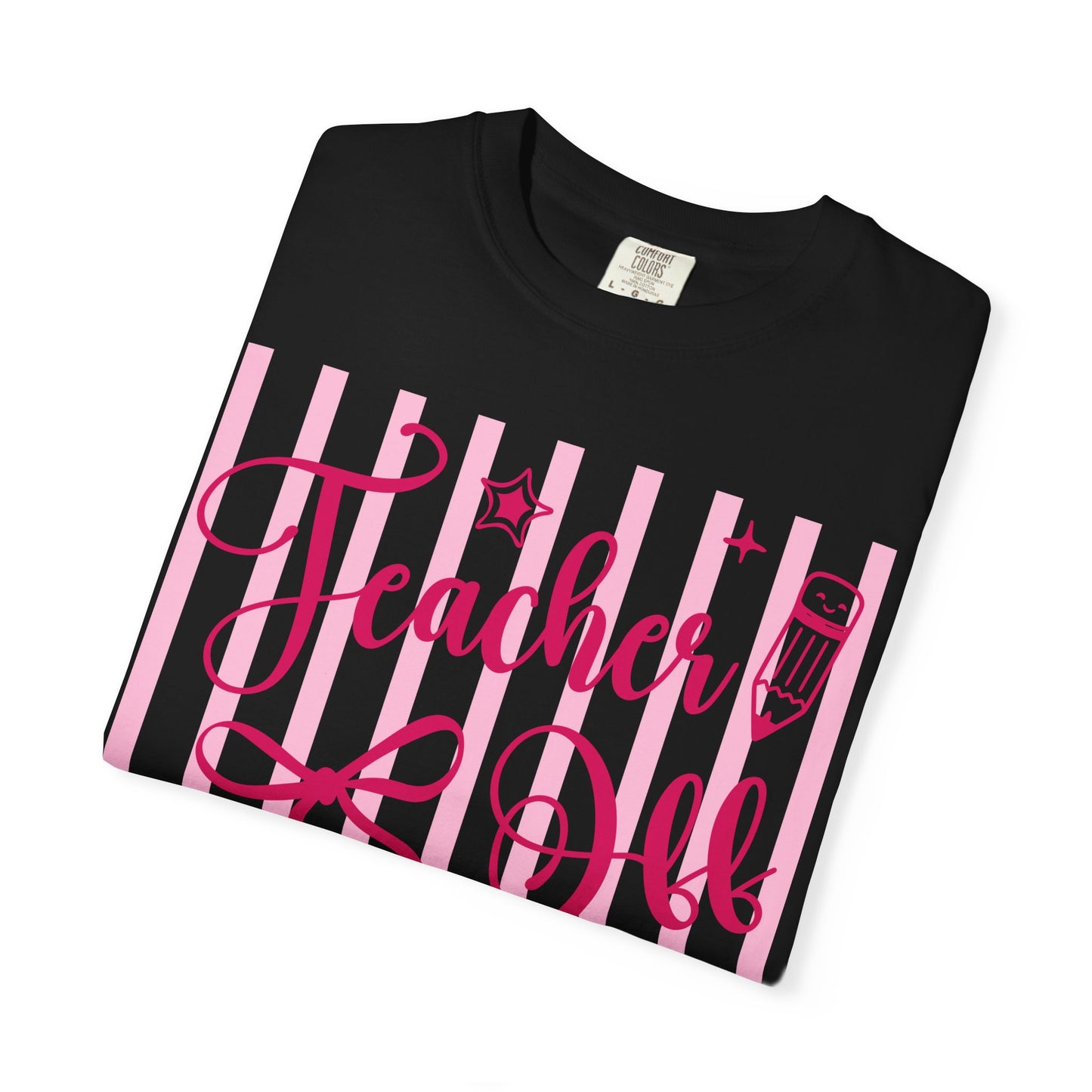 Teacher Off Duty T-Shirt — Pink Script Teacher Appreciation Tee