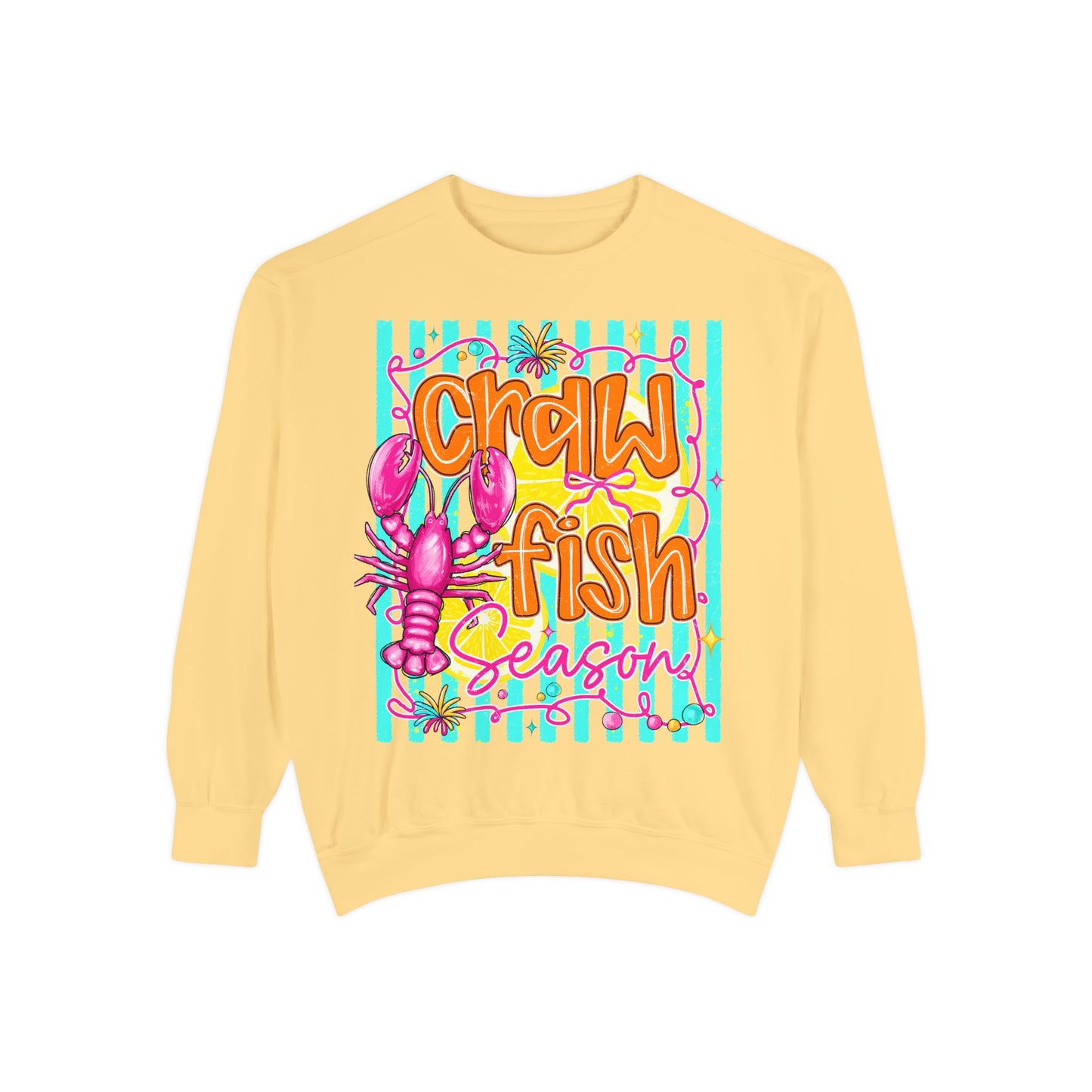 Crawfish Season Sweatshirt — Coastal Cajun Seafood Lover Pullover