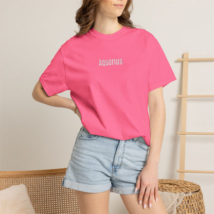 Aquarius Embroidered' Graphic T-Shirt