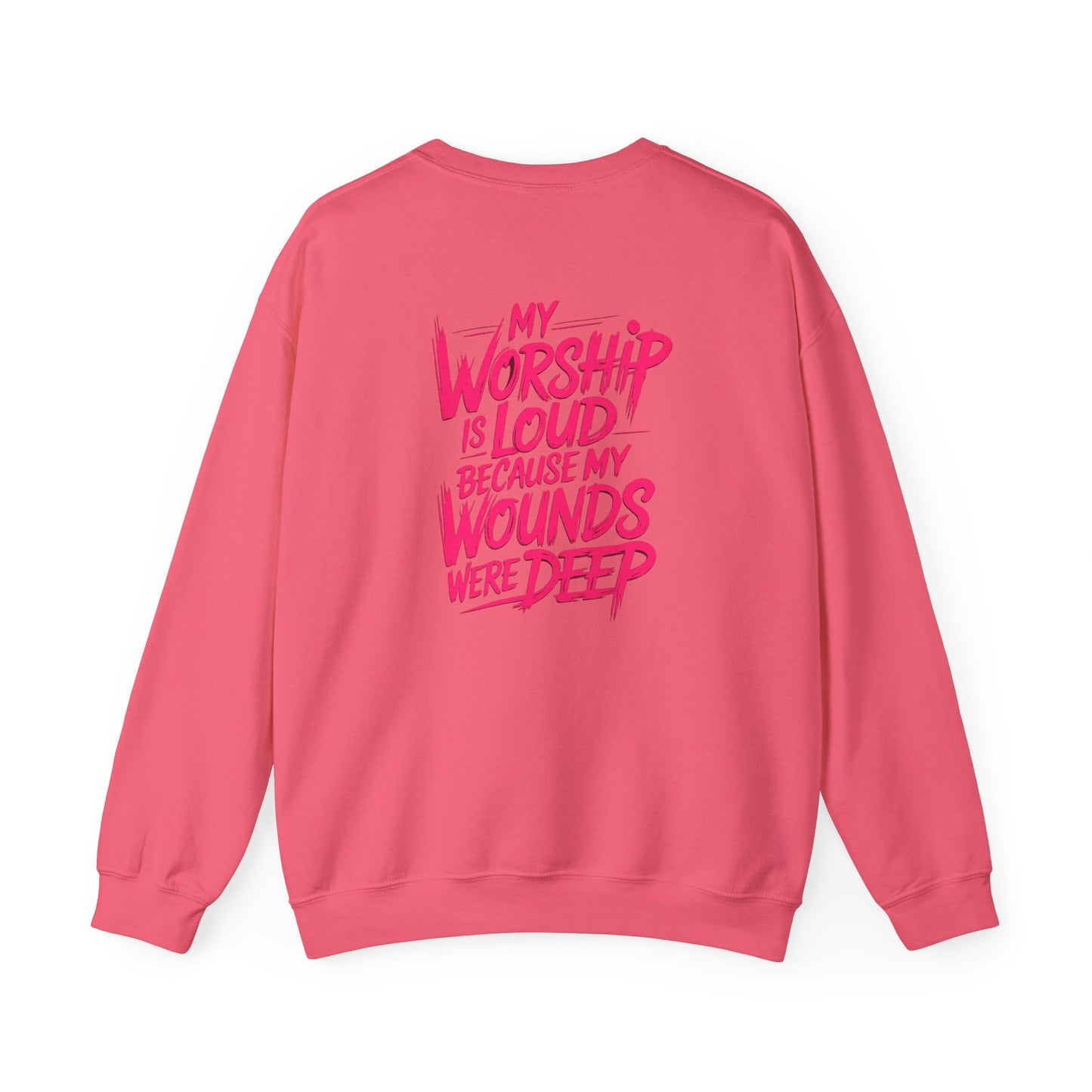 Worship Is Loud Crewneck Sweatshirt — Christian Faith Graphic