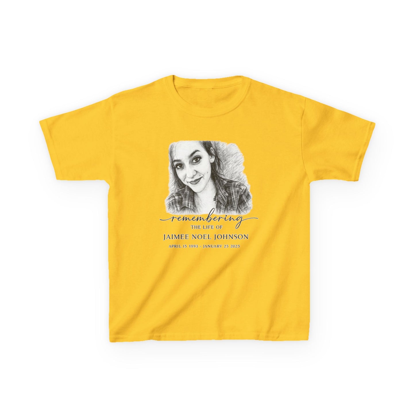 Memorial Kids Tee — "Remembering" Personalized Photo Tribute