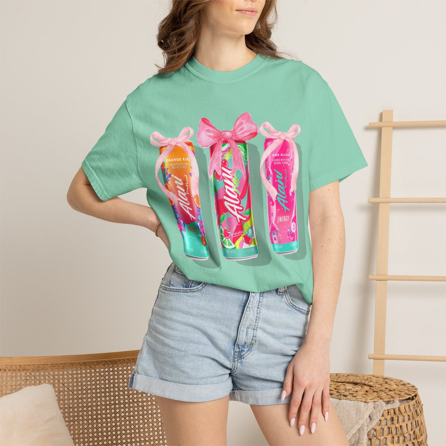 Aloha Soda Trio T-Shirt — Tropical Pink Beverage Graphic Tee