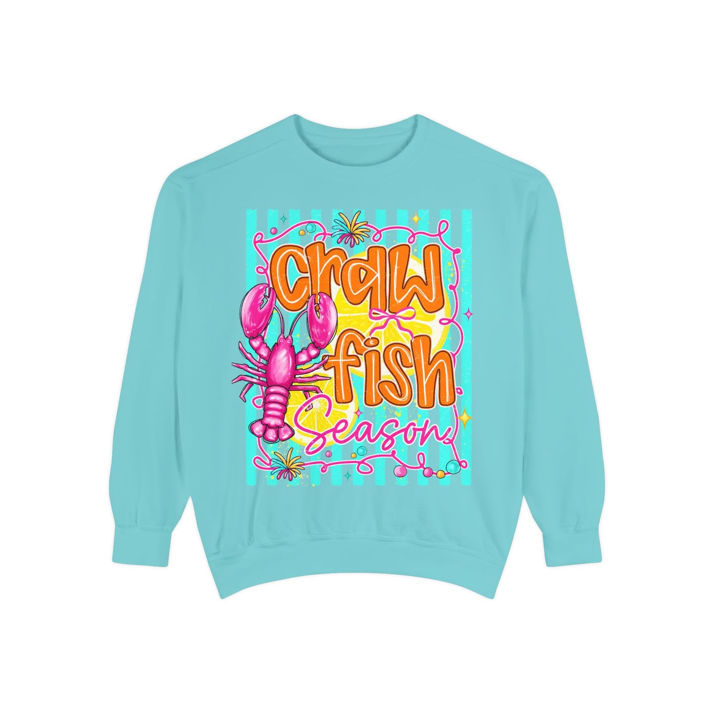 Crawfish Season Sweatshirt — Coastal Cajun Seafood Lover Pullover