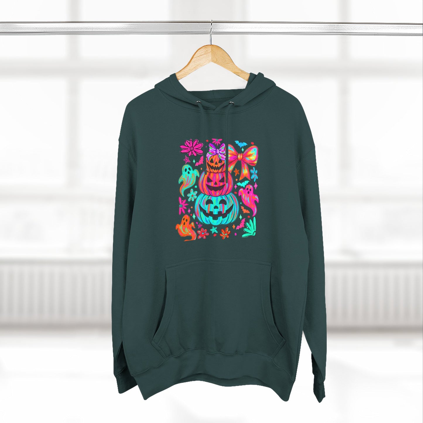 Colorful Pumpkin Hoodie — Cute Halloween Graphic Pullover