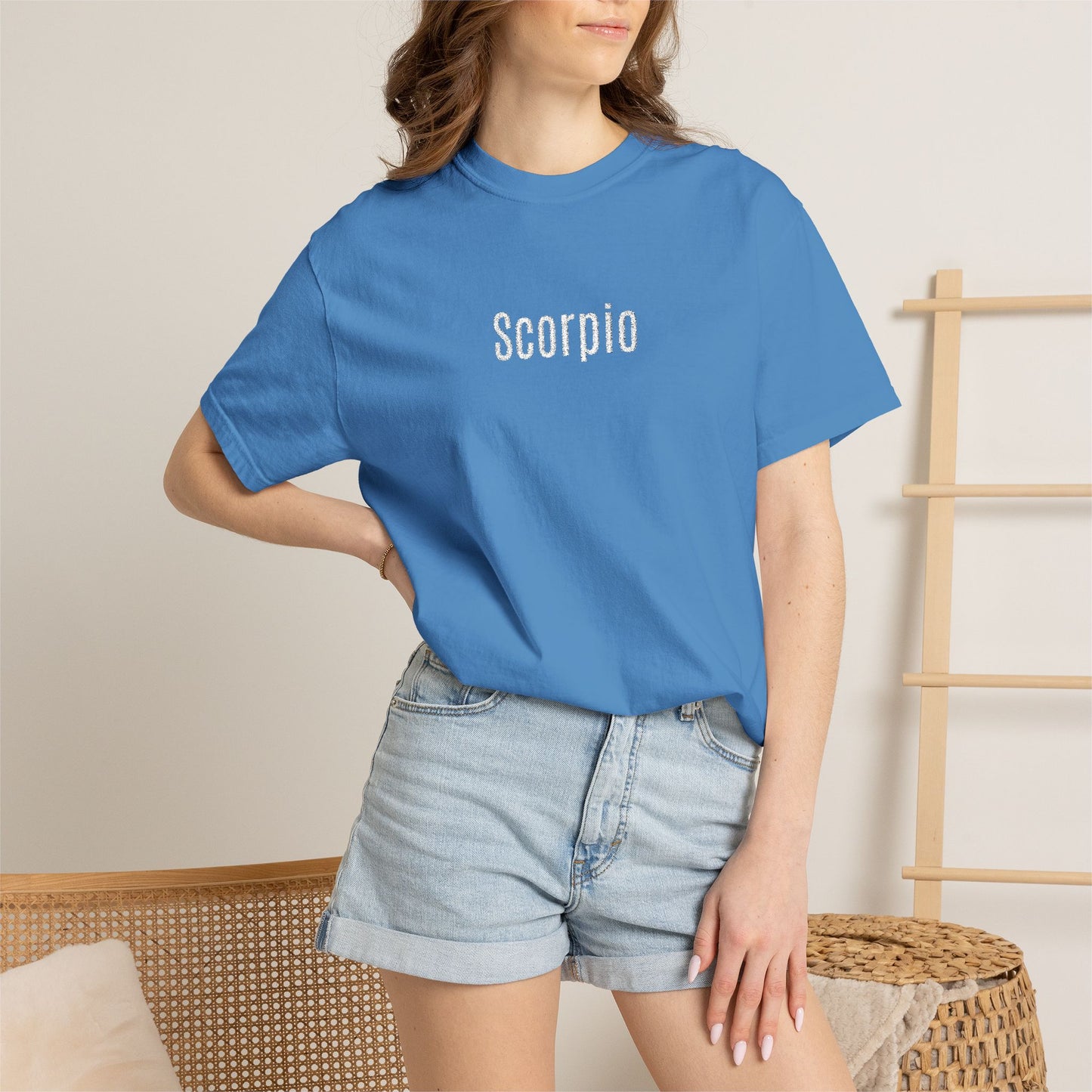 Scorpio Embroidered Script T-Shirt