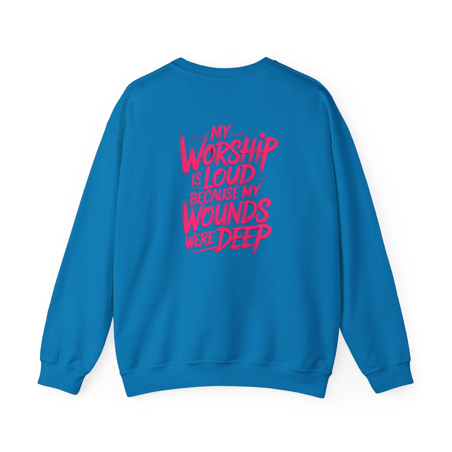 Worship Is Loud Crewneck Sweatshirt — Christian Faith Graphic