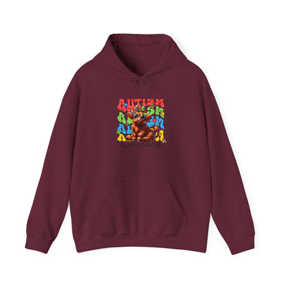 Autism Awareness Hoodie – Colorful Cow "Autism Awareness" Design