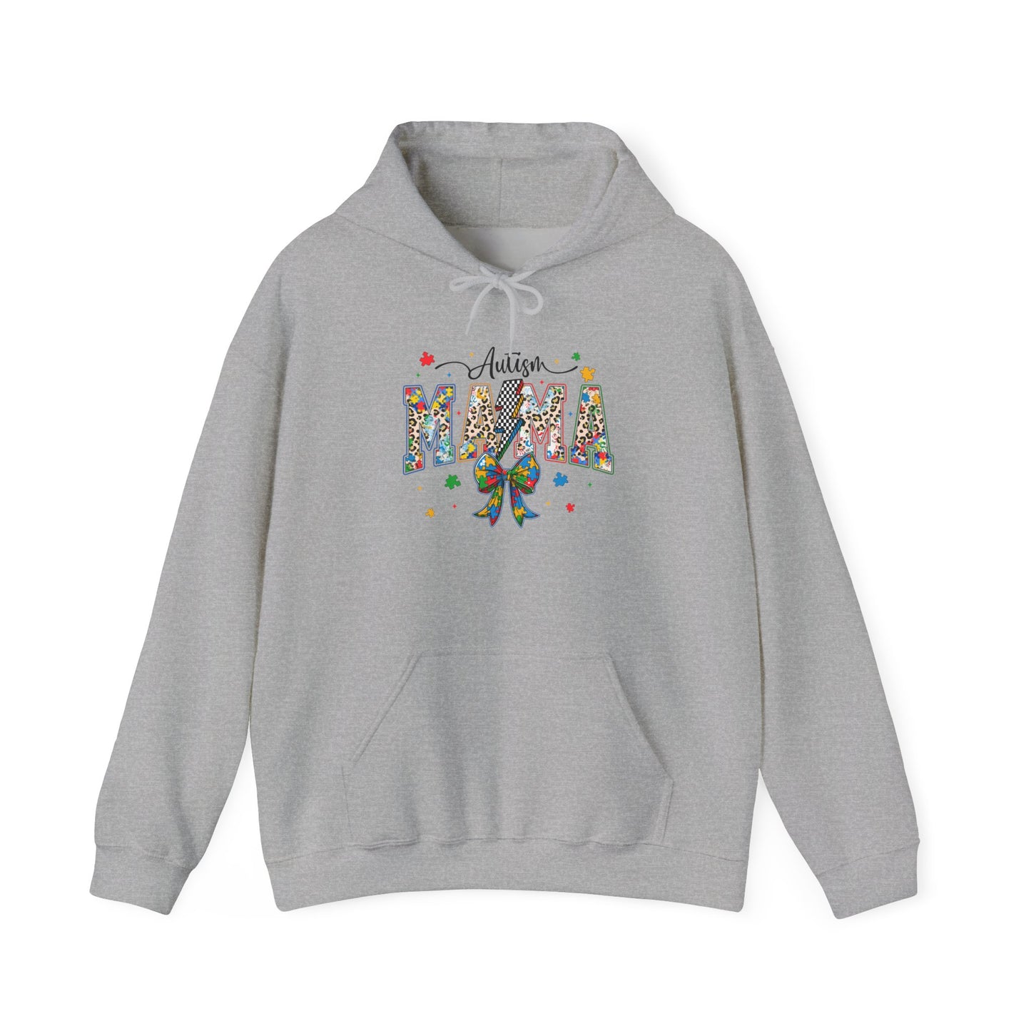 Mama Floral Ribbon Hoodie — Personalized "Mama" Design with Awareness Bow