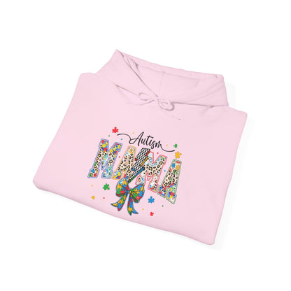 Mama Floral Ribbon Hoodie — Personalized "Mama" Design with Awareness Bow