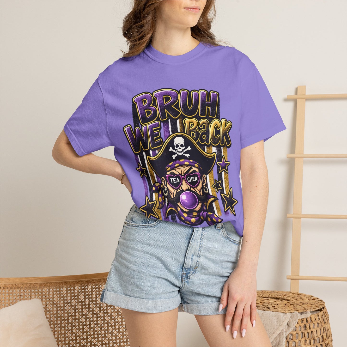 Bruh We Back Pirate Graphic Tshirt