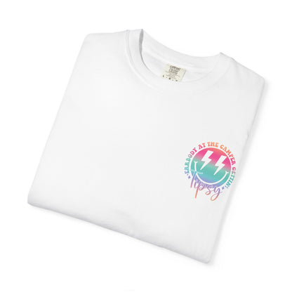 Gettin' Tipsy Camper T-Shirt — Retro Rainbow Camping Tee